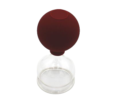 Schröpfglas mit Gummiball, ø 5,5 cm