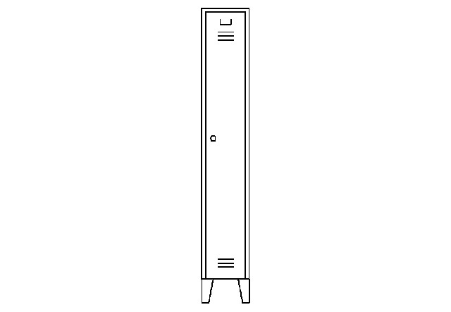 Garderobenschrank 1 Abteil, 40 cm
