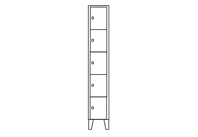 Wertfachschrank 5 Fächer, 30 cm breit