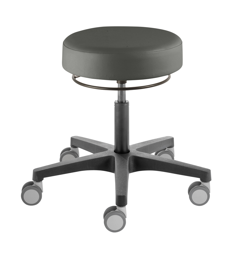 Arbeitshocker comfort, Kunststoff-Fußkreuz, Hubbereich: 48 - 61 cm