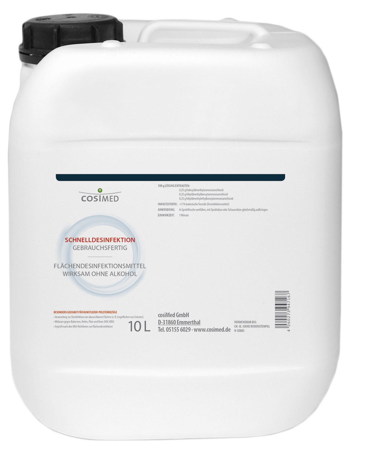 CosiMed 10-Liter-Kanister Desinfektionsmittel speziell für Kunstleder