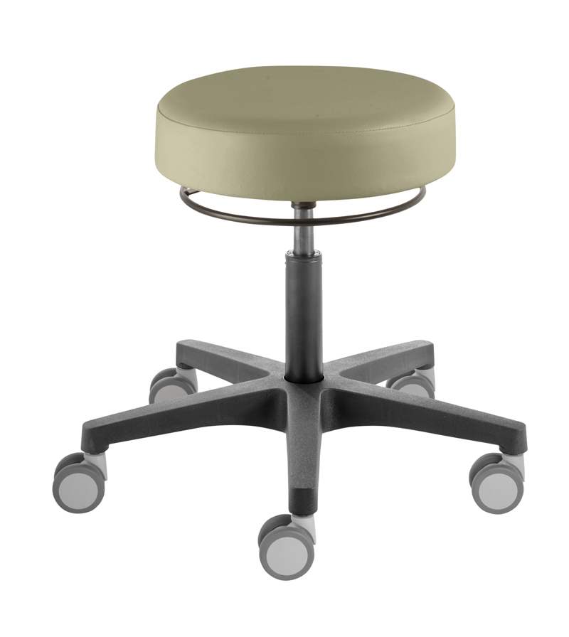 Arbeitshocker comfort, Kunststoff-Fußkreuz, Hubbereich: 48 - 61 cm