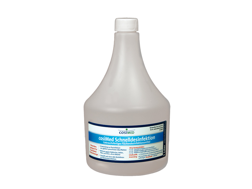 CosiMed Desinfektionsmittel speziell für Kunstleder, 1 Liter-Flasche