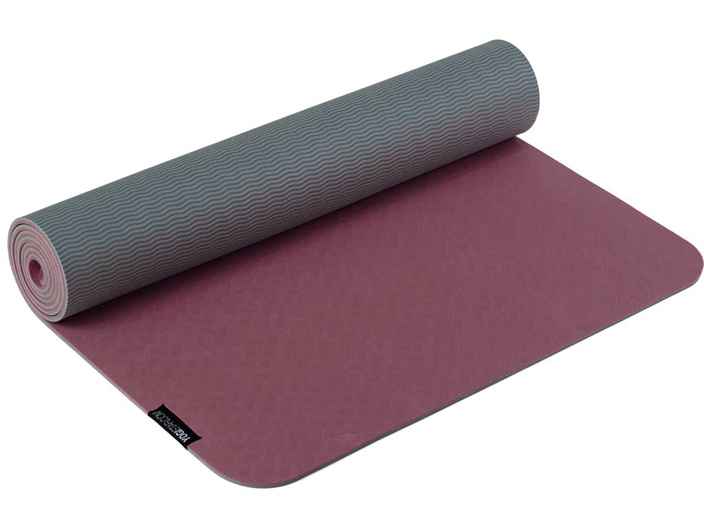 Yogamatte yogimat pro 183cm x 61cm x 5mm, bordeaux-anthrazit