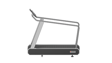 Ein schwarz graues Laufband der Marke Reha-Line 2.0