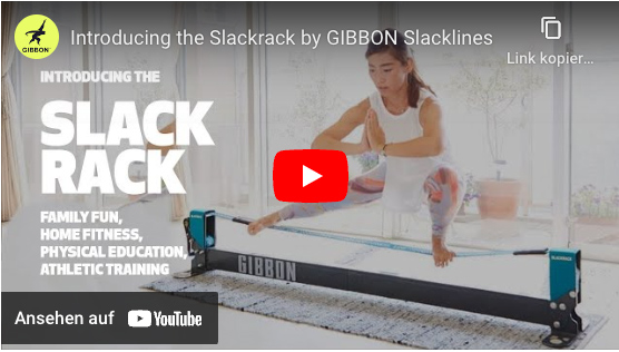 Das Thumbnail für das YouTube Video für die Slackline der Marke gibbon.