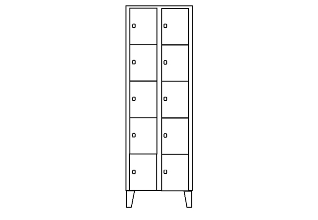 Wertfachschrank 10 Fächer, 60 cm breit